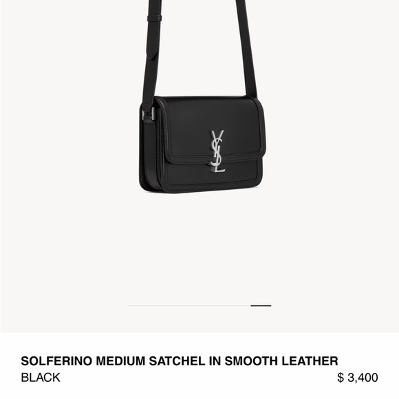 YSL SAINT LAURENT SOLFERINO MEDIUM BAG SILVER HARDWARE NEW, RARE - Picture 6 of 11